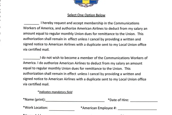 AA Membership form